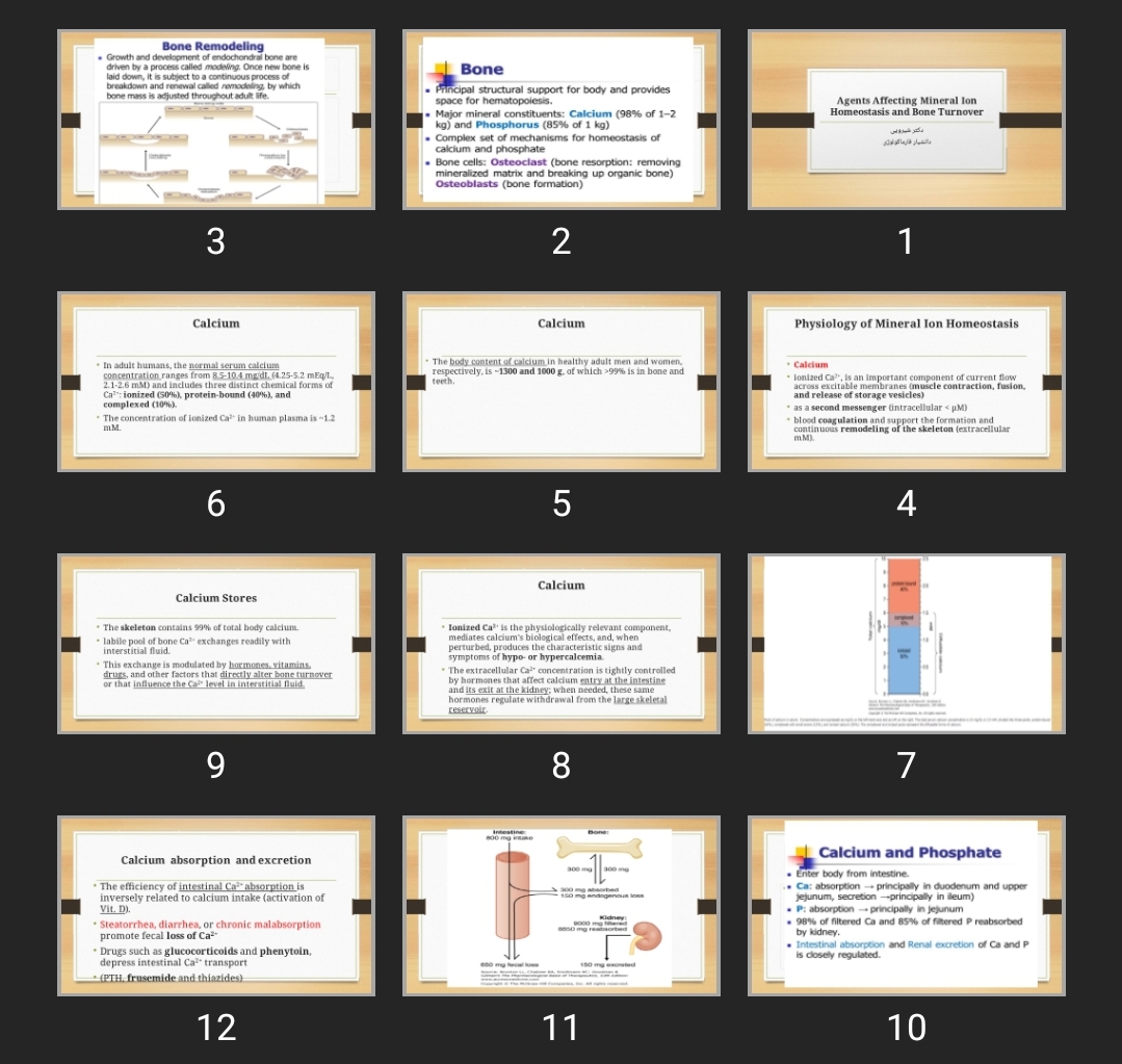 پاورپوینت Agents Affecting Mineral Ion Homeostasis and Bone Turnover