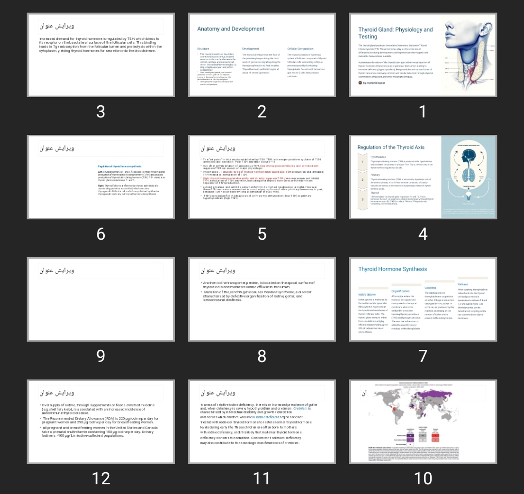 پاورپوینت Thyroid Gland: Physiology and Testing