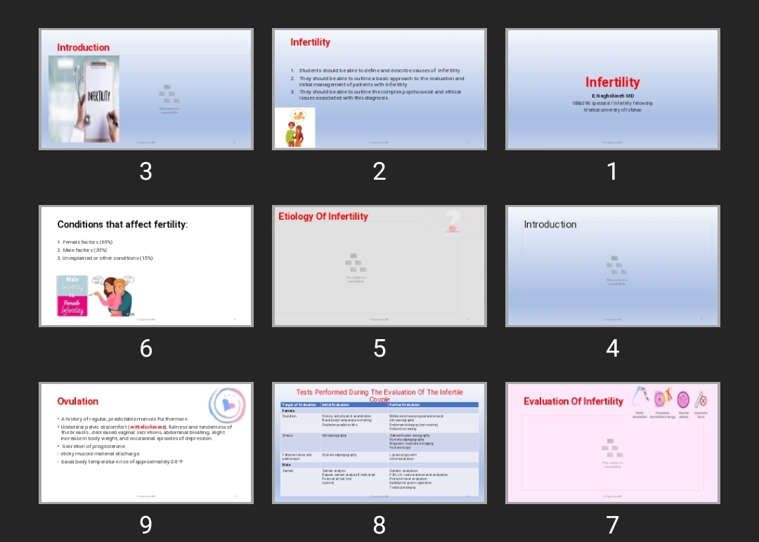 پاورپوینت Infertility