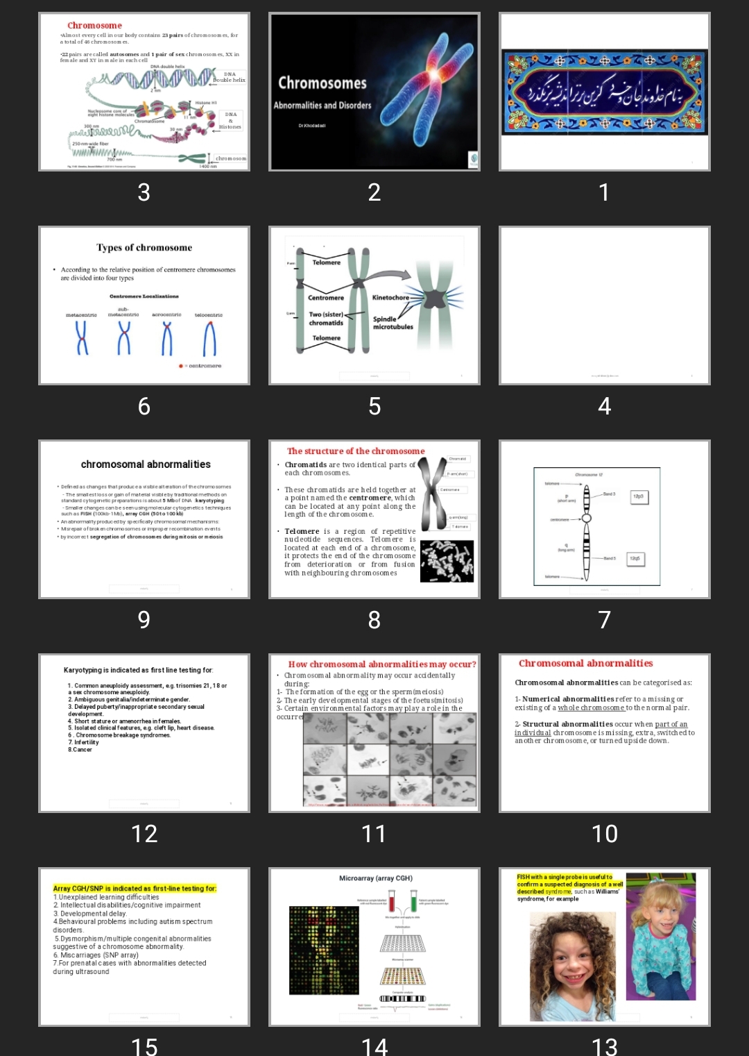 پاورپوینت Chromosomal abnormalities