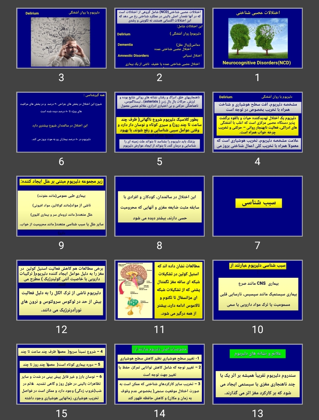 پاورپوینت اختلالات عصبی شناختی