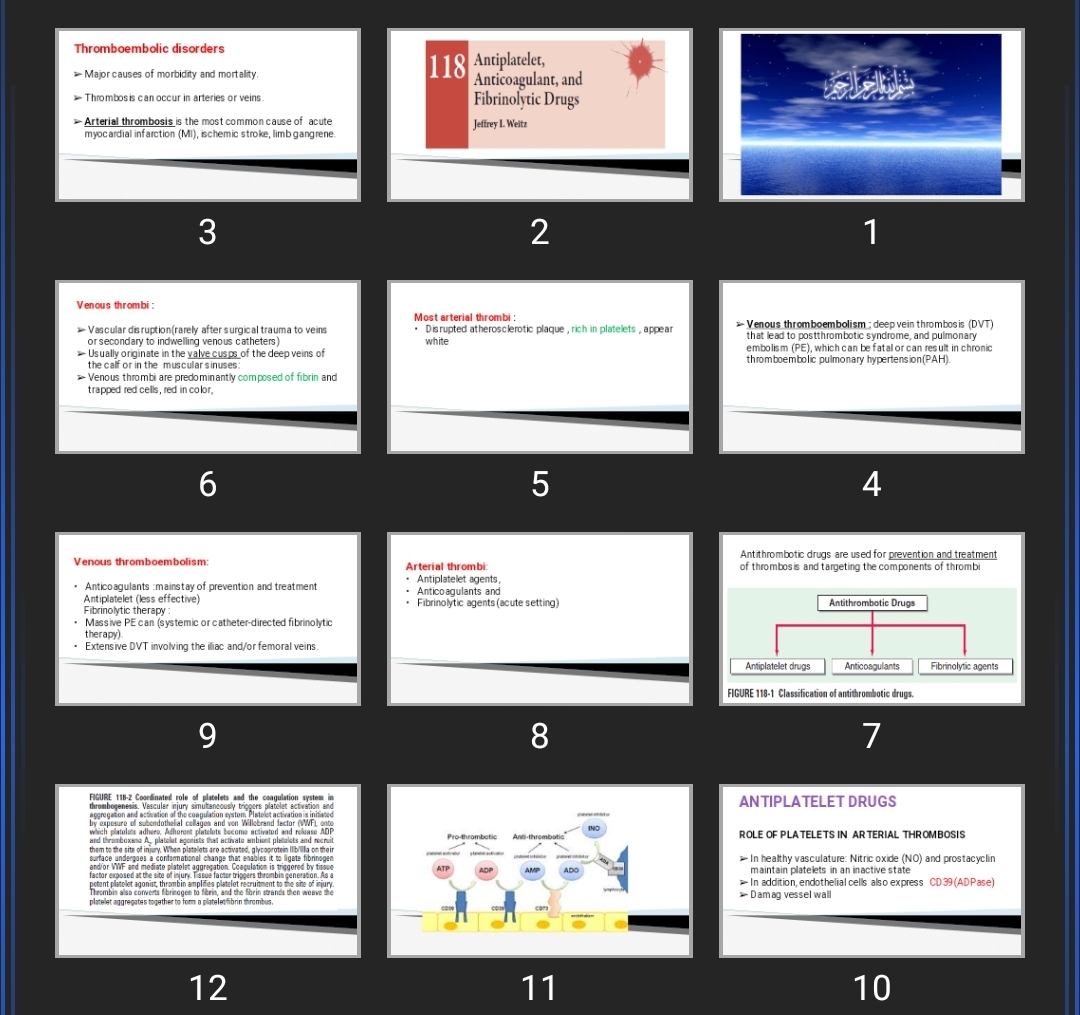 پاورپوینت thrombosis drugs