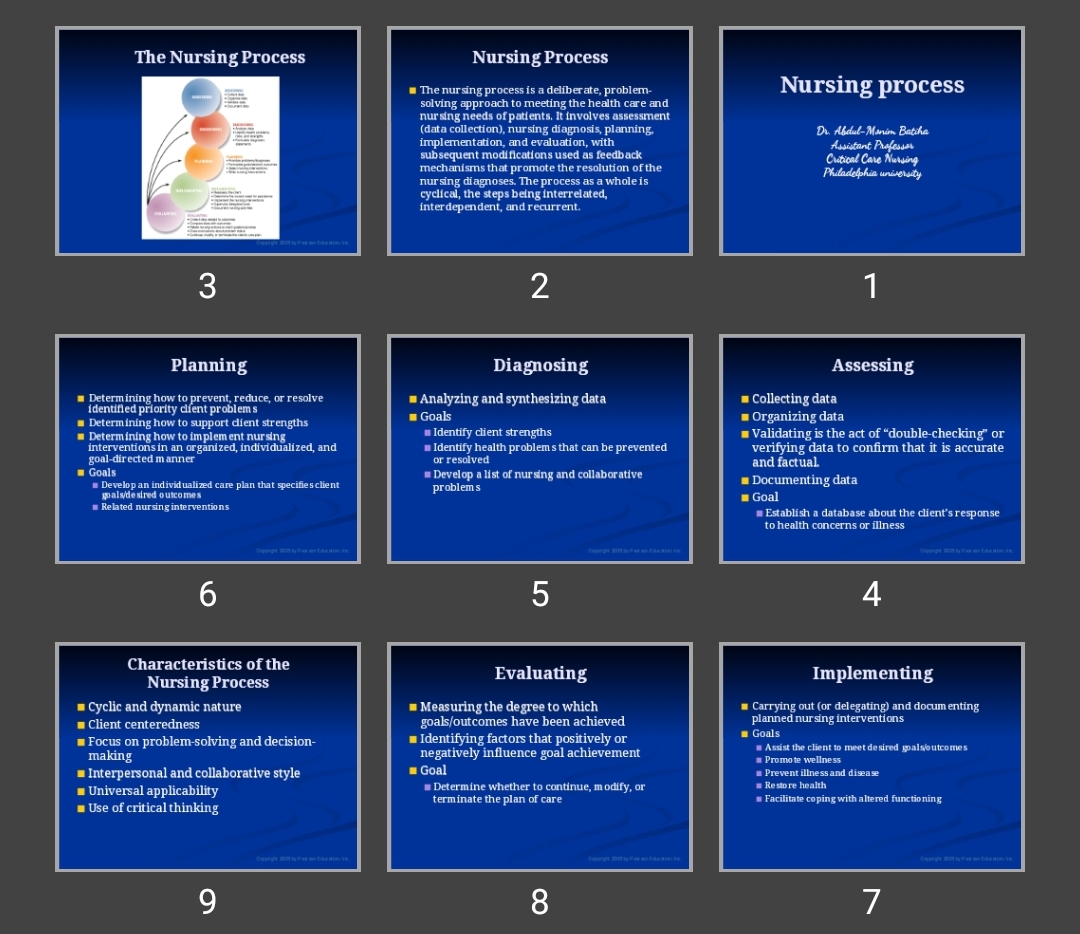 پاورپوینت Nursing process