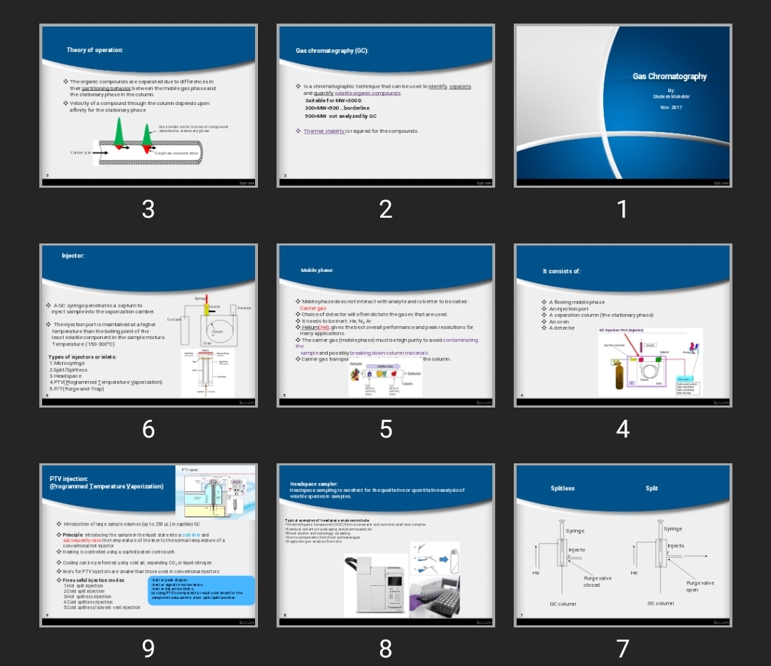 پاورپوینت Gas Chromatography