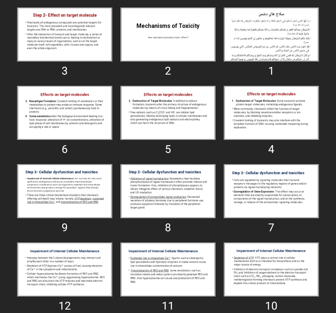 پاورپوینت Mechanisms of Toxicity