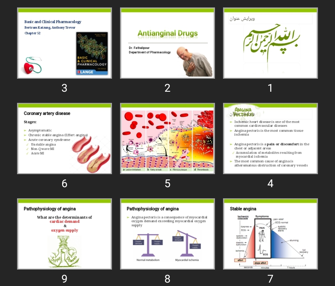 پاورپوینت Antianginal Drugs