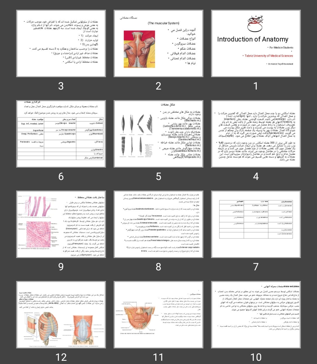 پاورپوینت مقدمه ای بر انواع سیستم های بدن Introduction of Anatomy