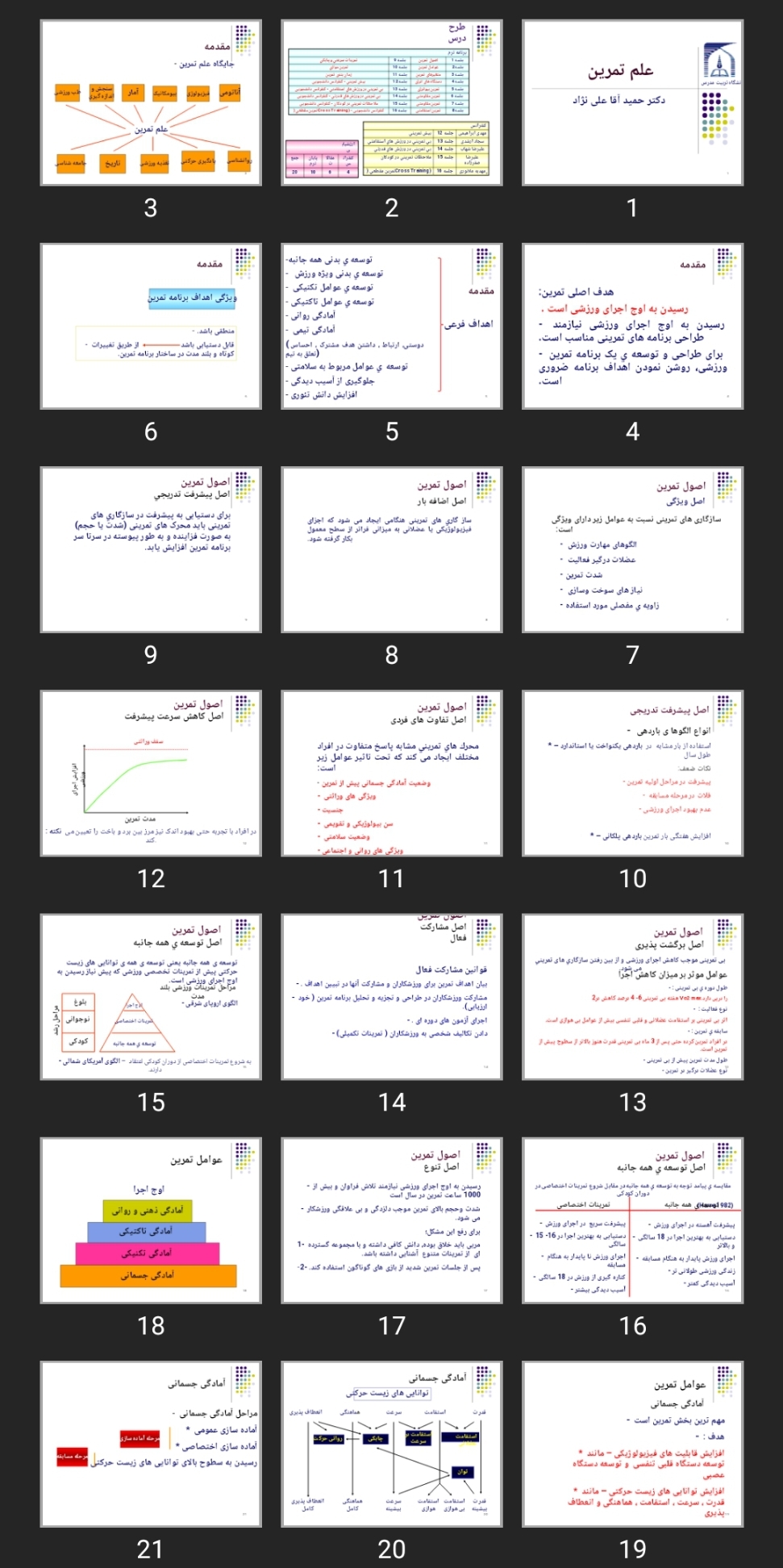 پاورپوینت علم تمرين