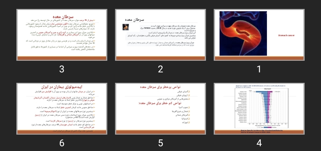 پاورپوینت اپیدمیولوژی سرطان معده