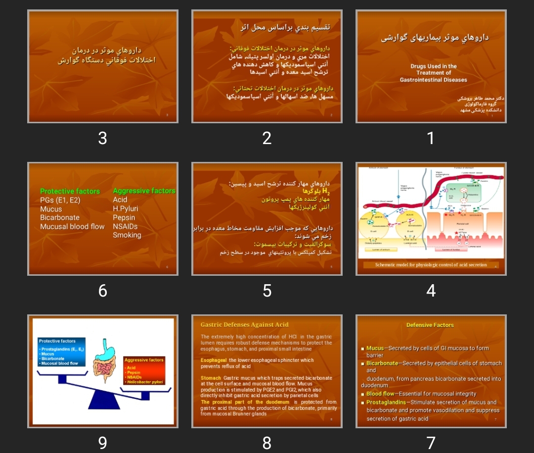 پاورپوینت داروهای موثر بیماری‌های‌ گوارشی