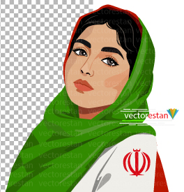 png دخترایرانی و پرچم ایران