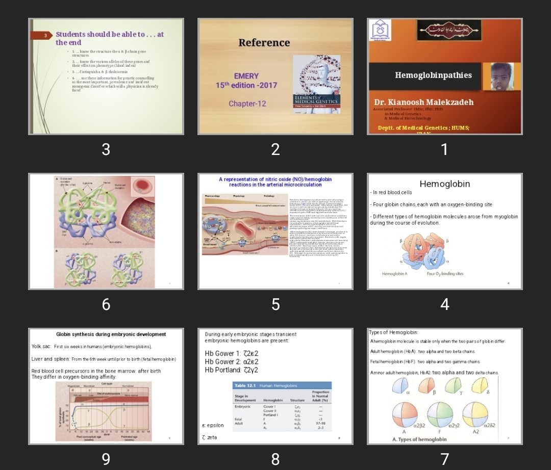پاورپوینت Hemoglobinpathies