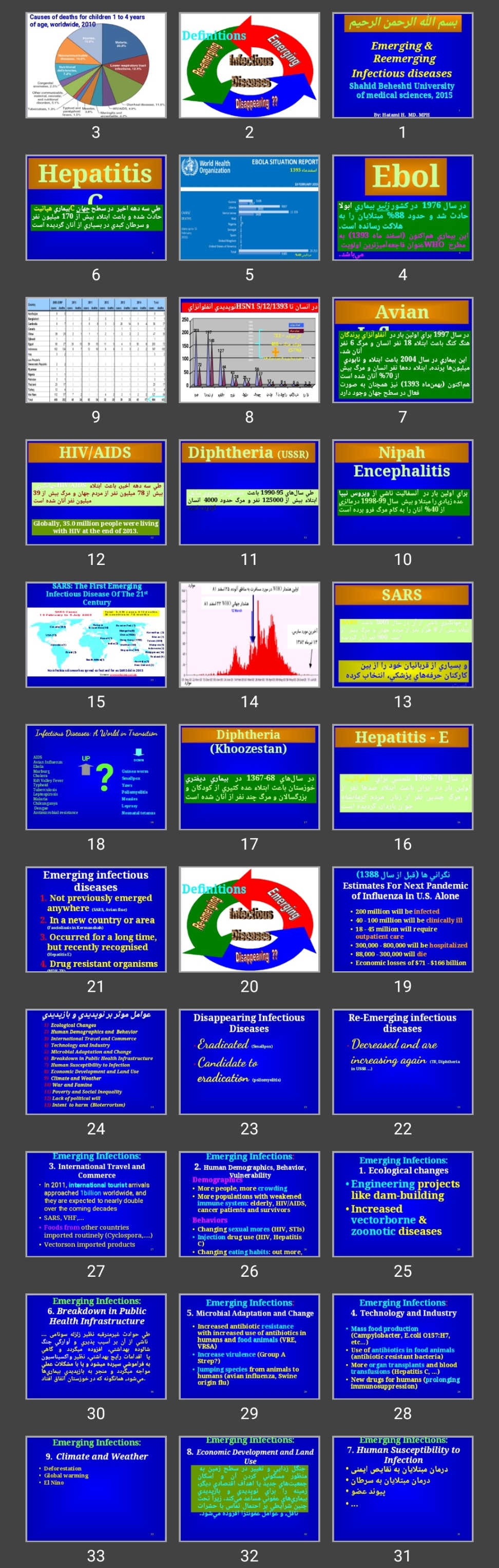 پاورپوینت Emerging & Reemerging Infectious diseases