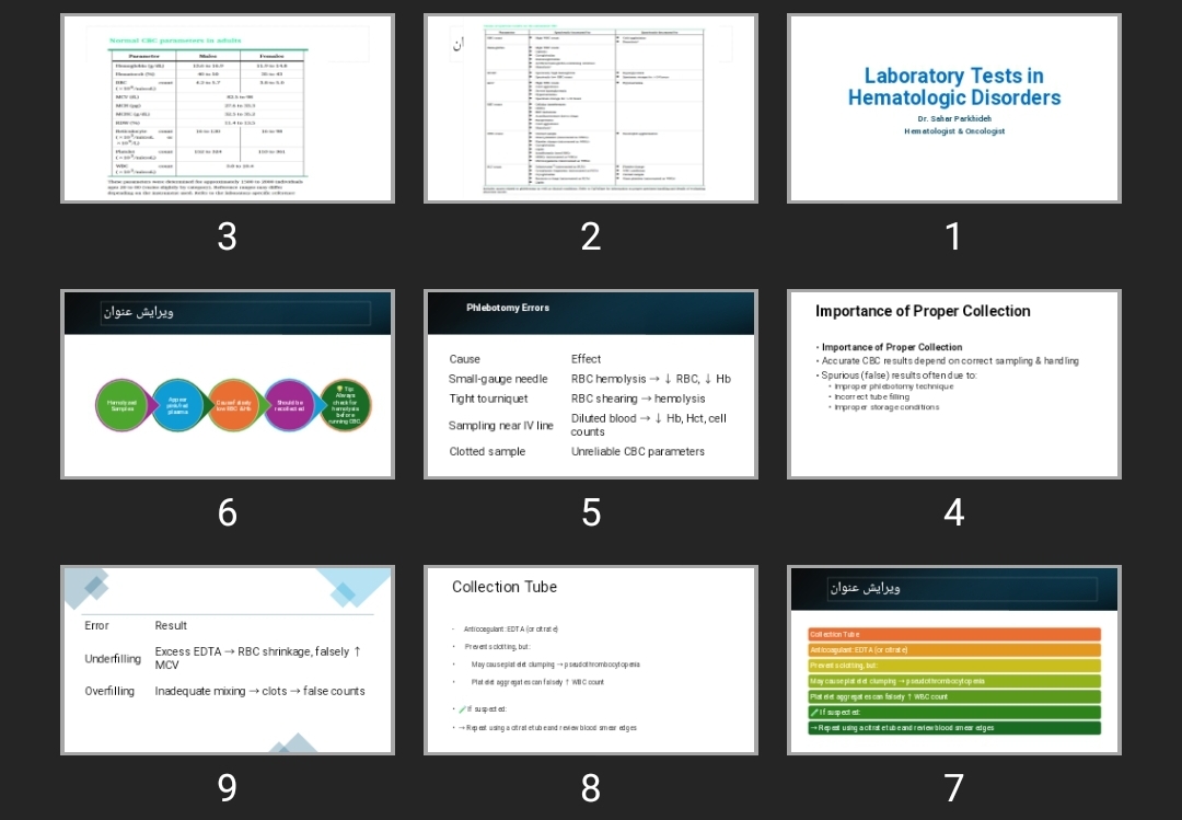پاورپوینت Laboratory Tests in Hematologic Disorders