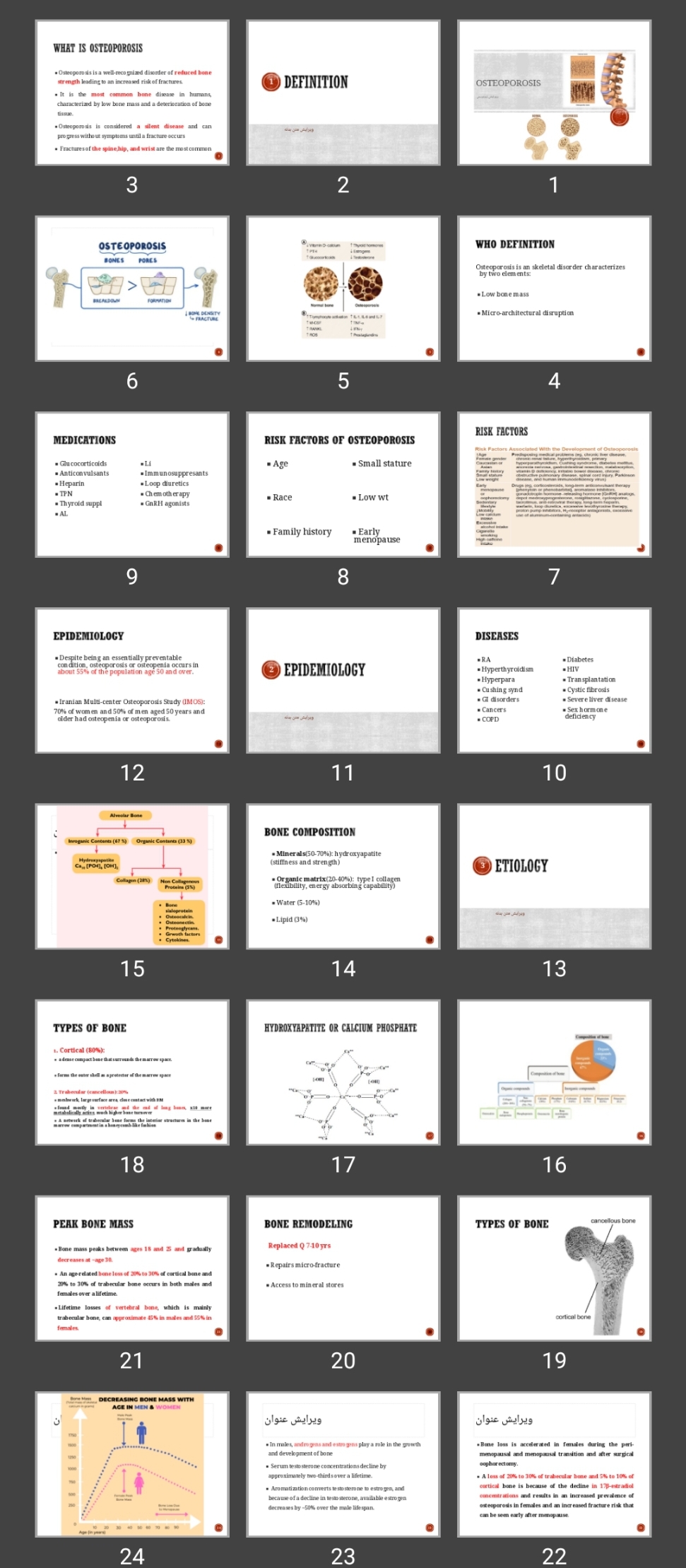 پاورپوینت OSTEOPOROSIS