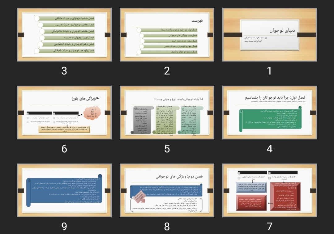 پاورپوینت کتاب دنیای نوجوان