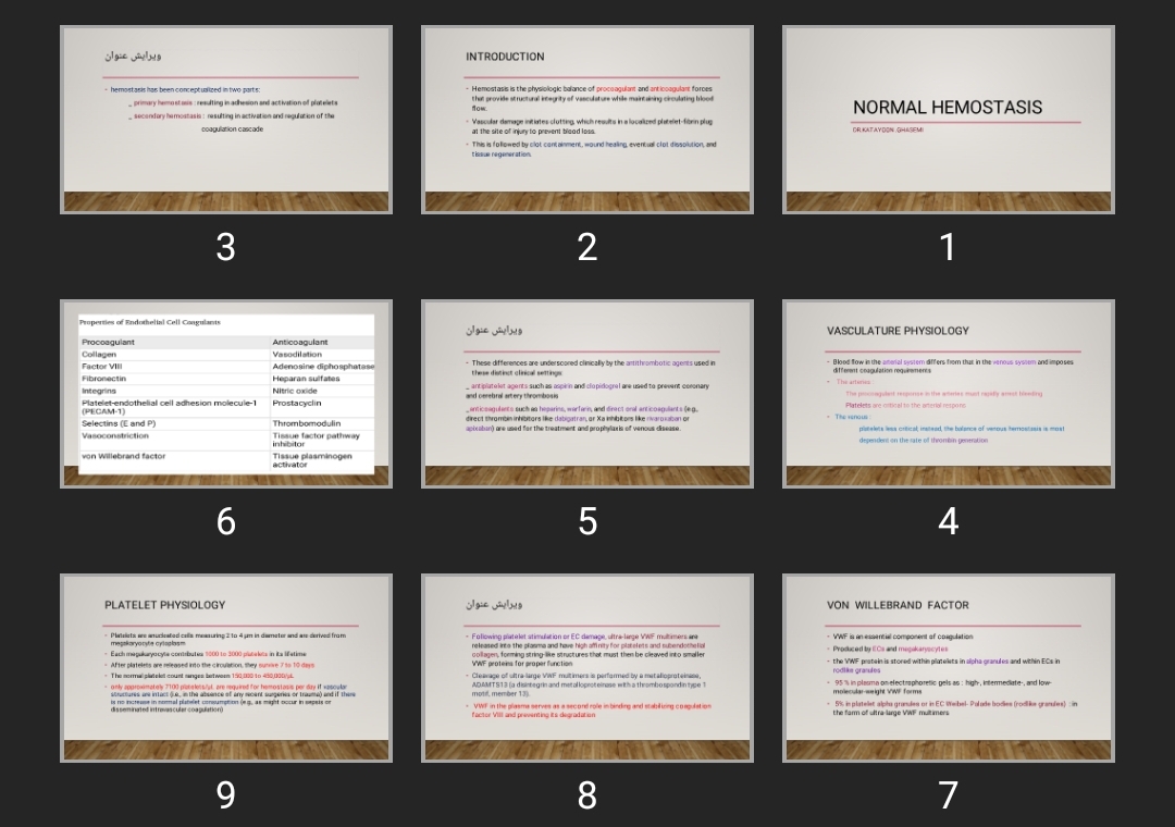 پاورپوینت NORMAL HEMOSTASIS