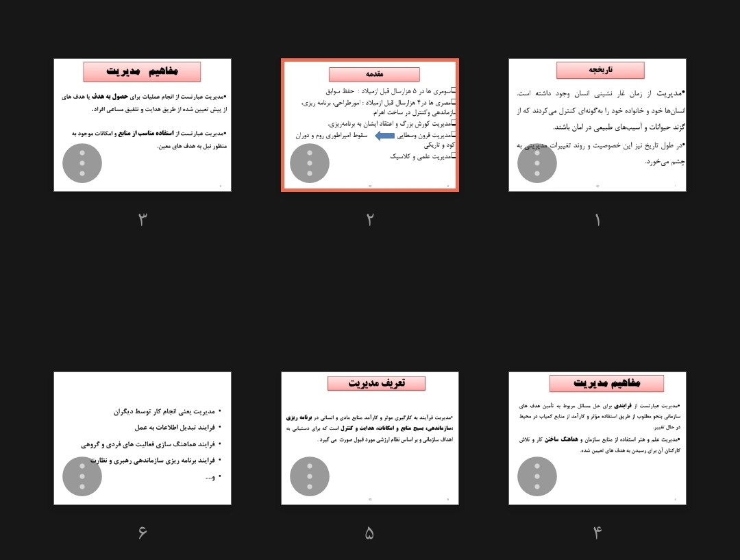 جزوه مفاهیم مدیریت