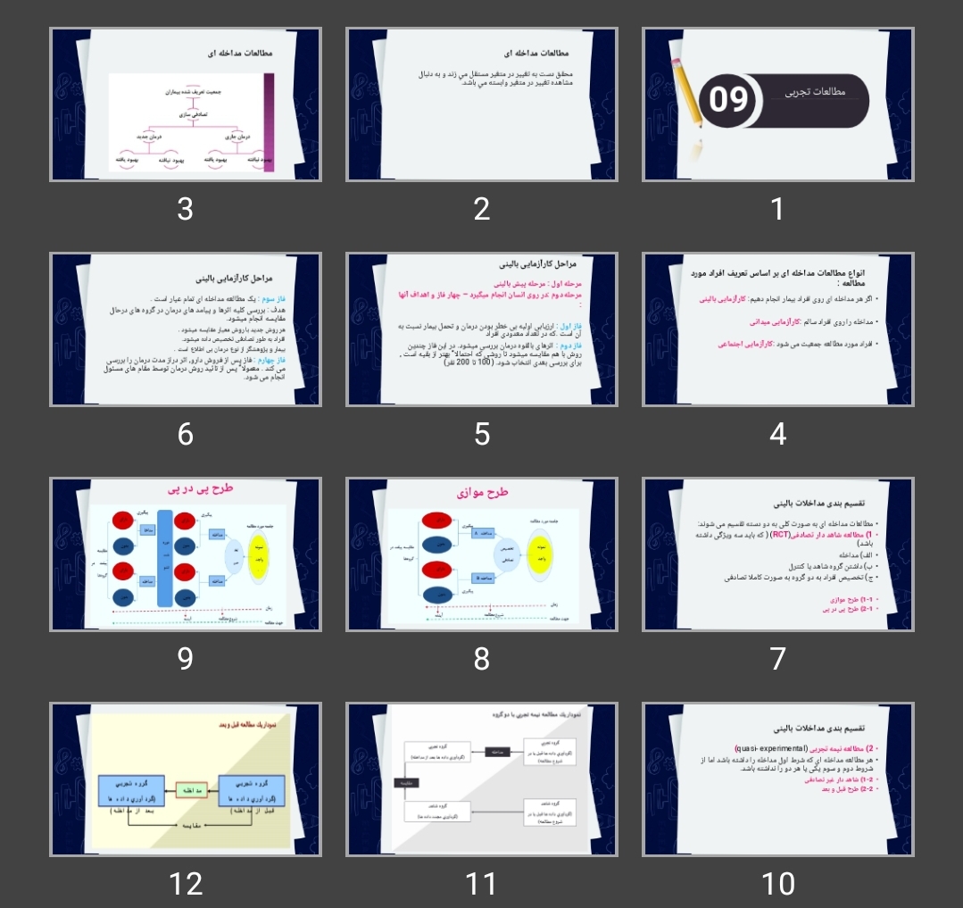 پاورپوینت مطالعات تجربی