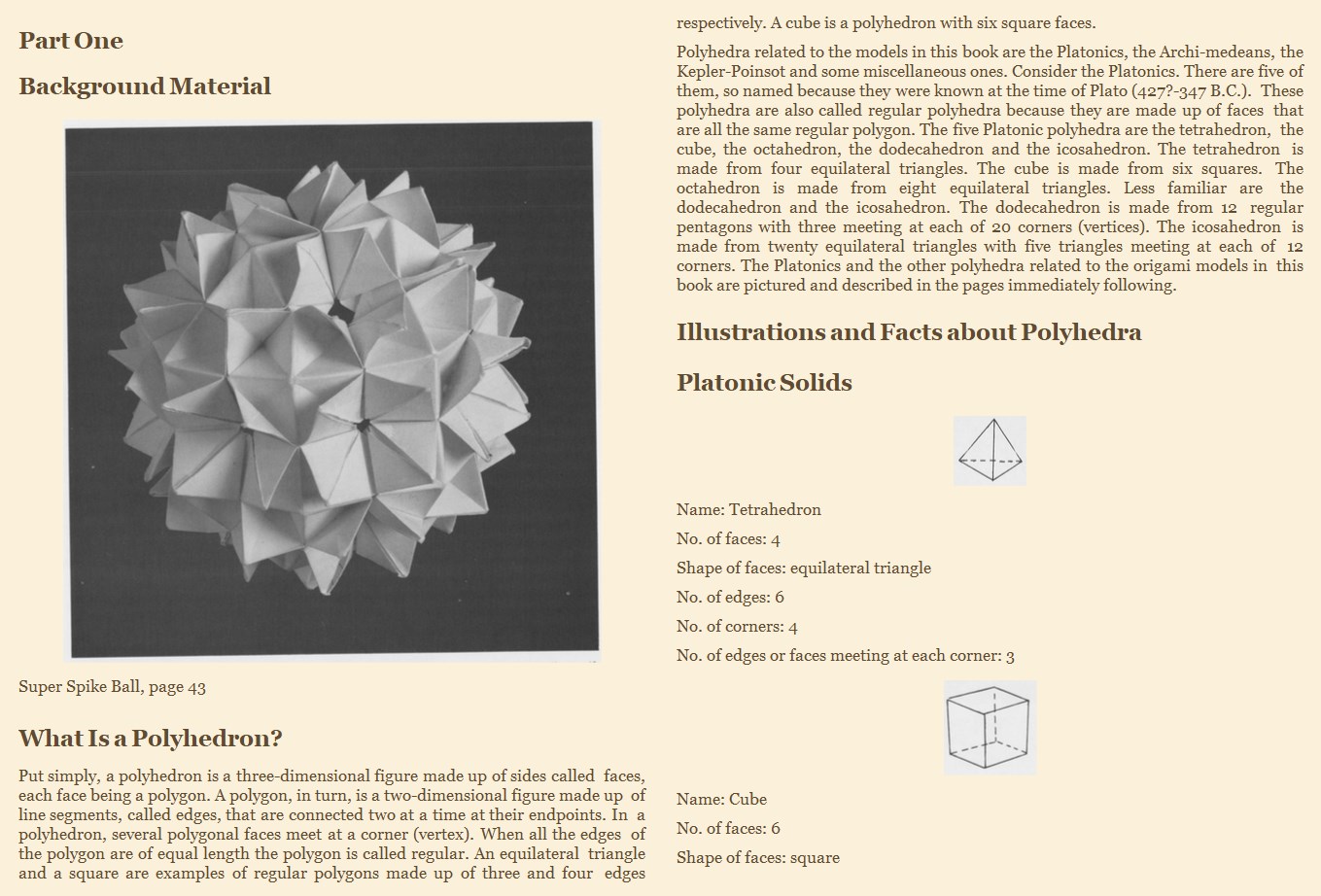 3D Geometric Origami Modular Polyhedra