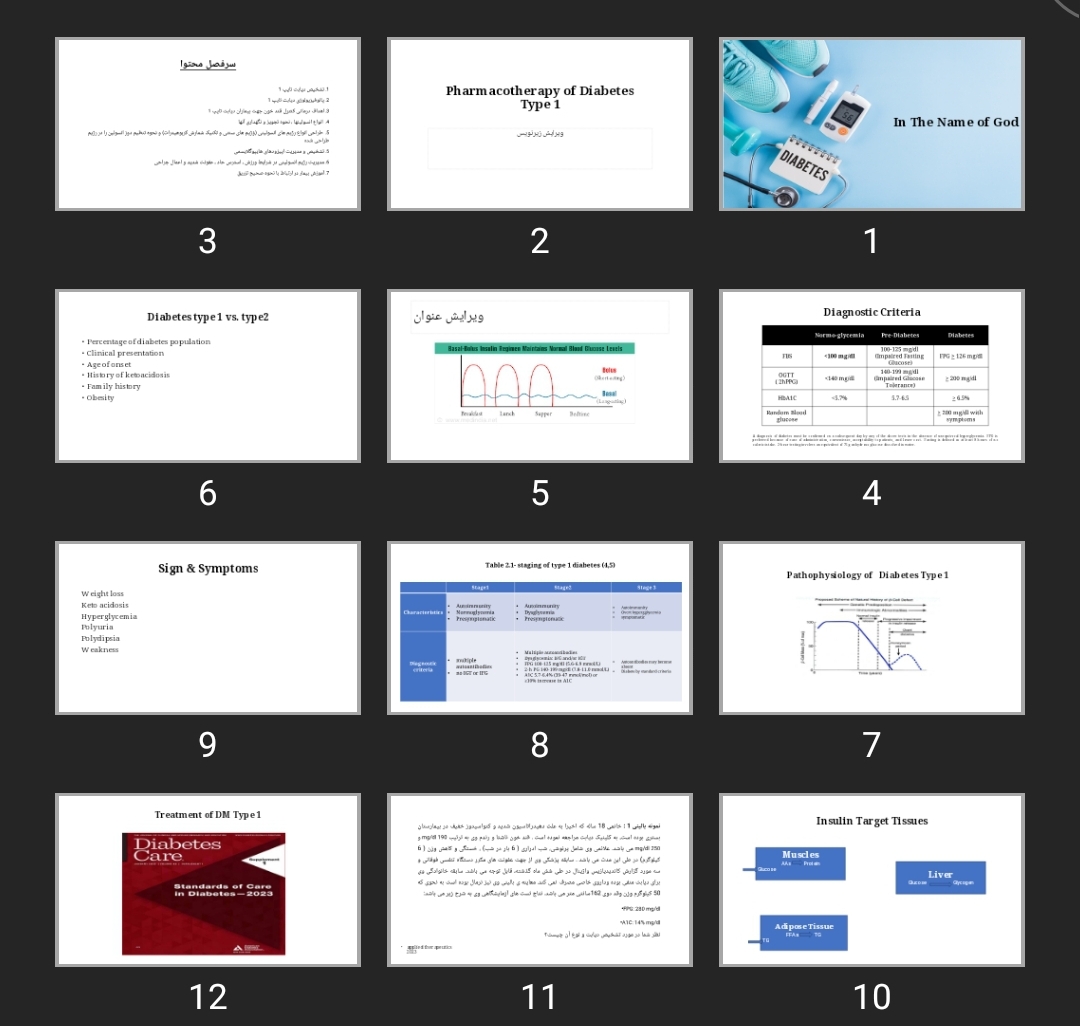 پاورپوینت Pharmacotherapy of Diabetes Type 1