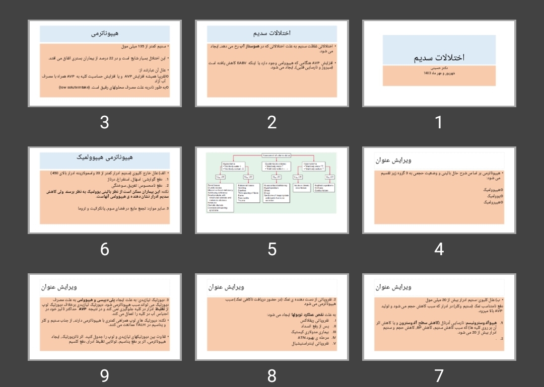 پاورپوینت اختلالات سدیم
