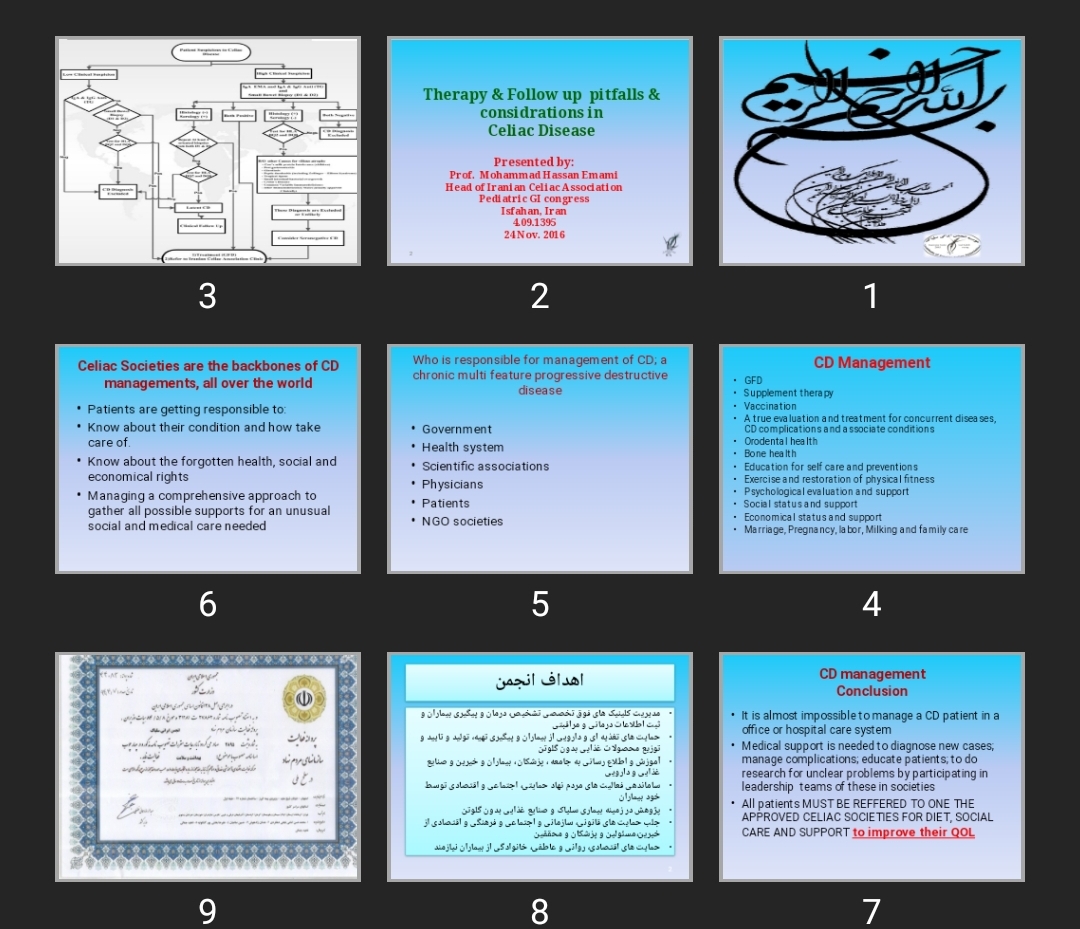 پاورپوینت Therapy & Follow up pitfalls & considrations in Celiac Disease
