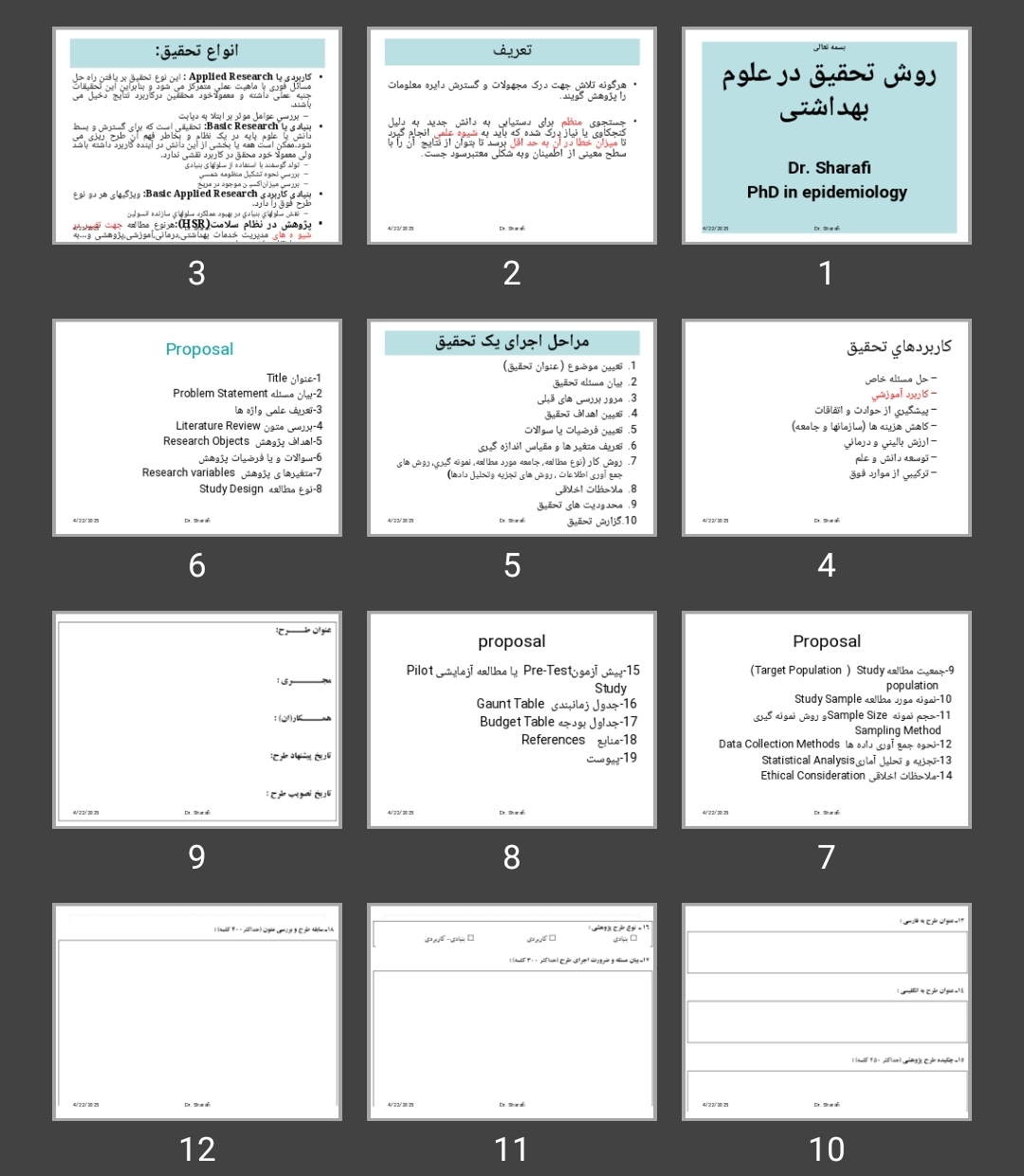 پاورپوینت روش تحقیق در علوم بهداشتی