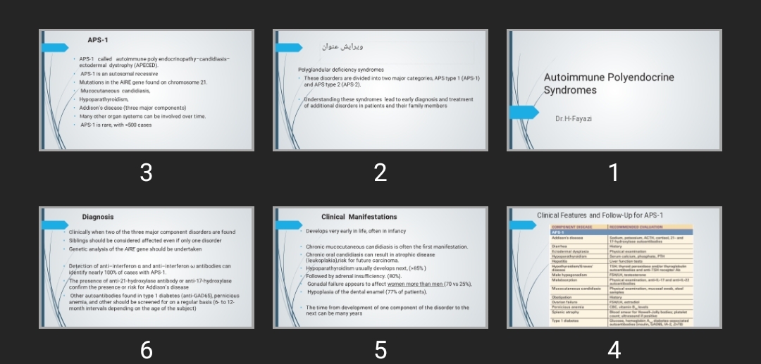 پاورپوینت Autoimmune Polyendocrine Syndromes