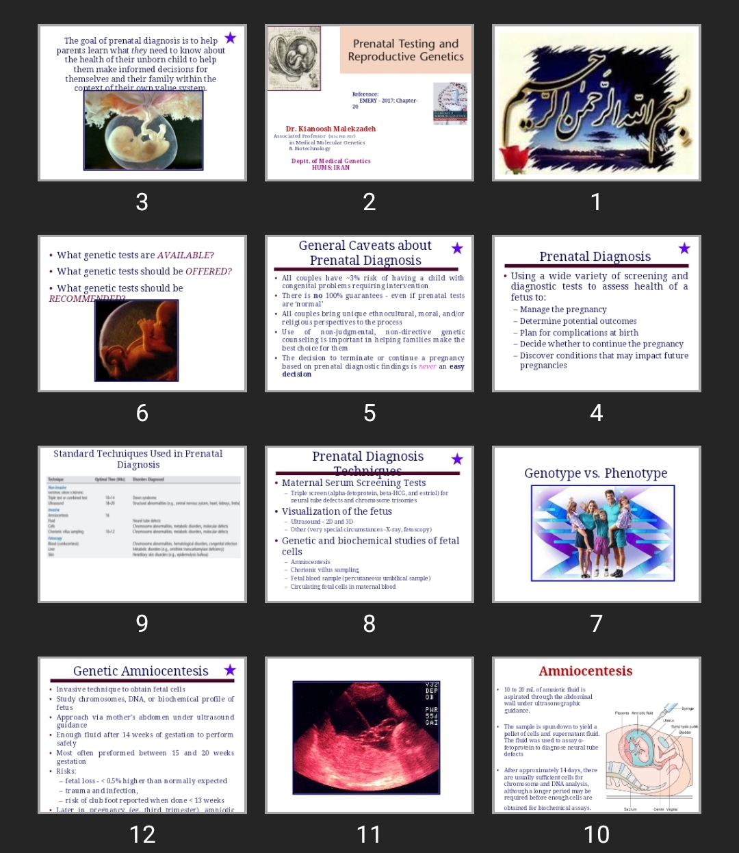 پاورپوینت  Prenatal testing and reproductive Genetics