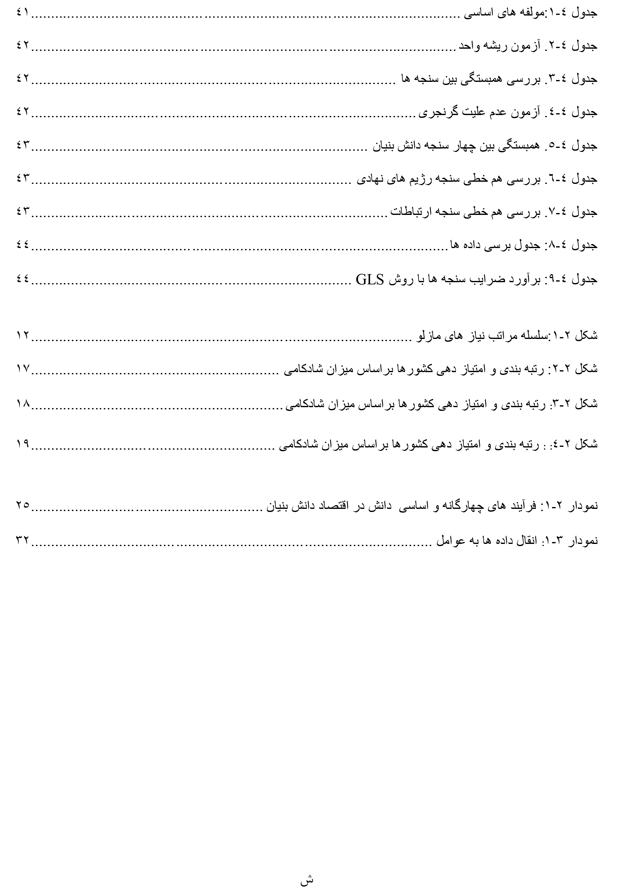 رساله تبیین اثرات اقتصاد دانش بنیان با تاکید بر مفهوم اقتصاد شادکامی