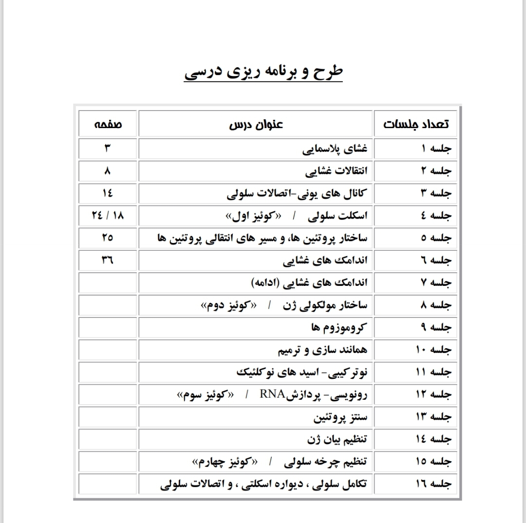 زیست شناسی سلولی و مولکولی (نکات کلیدی)