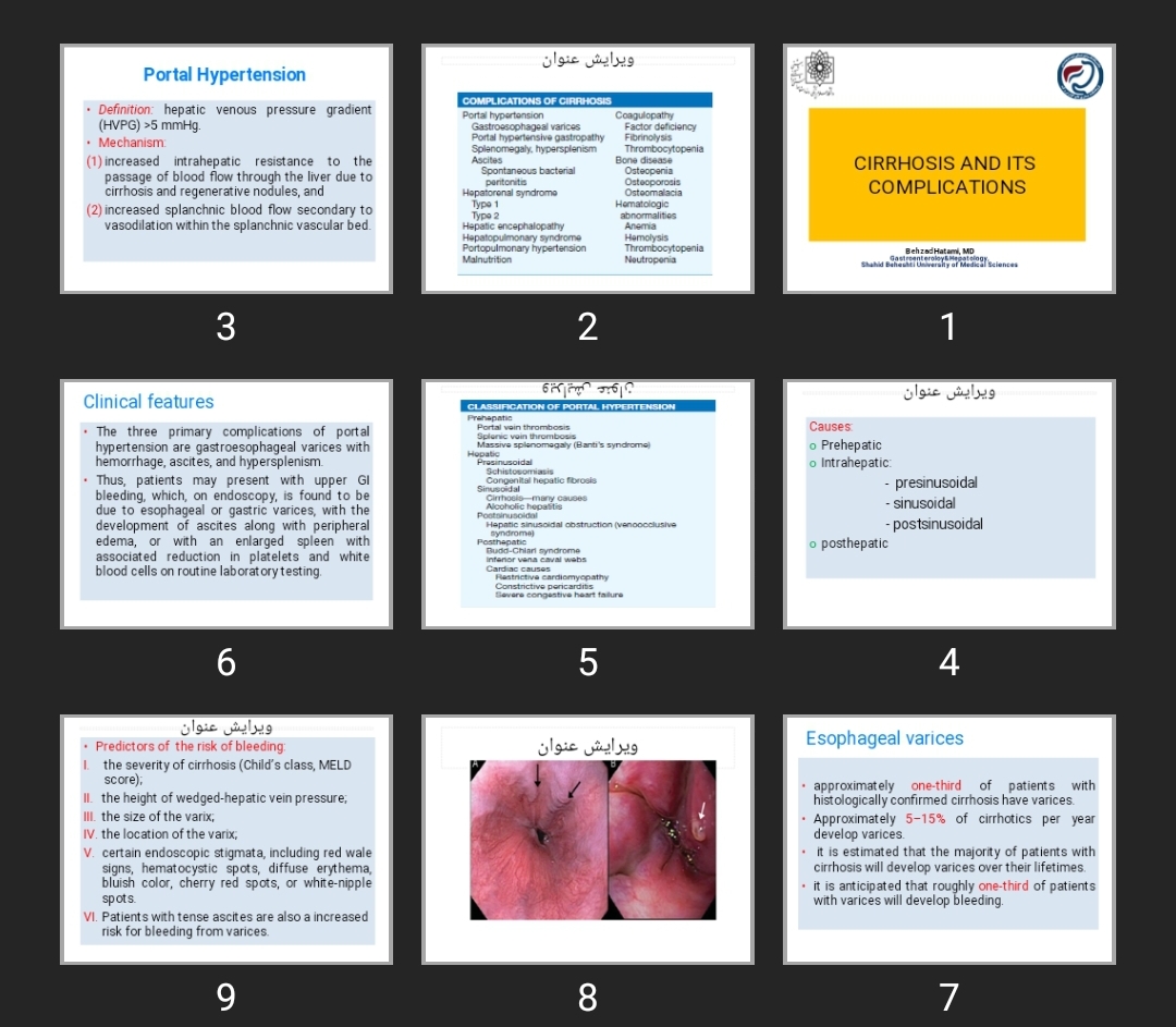 پاورپوینت CIRRHOSIS AND ITS COMPLICATIONS
