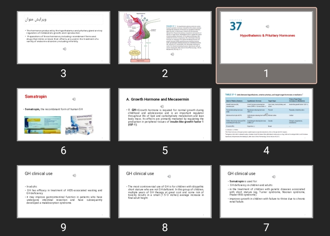 پاورپوینت Hypothalamic & Pituitary Hormones