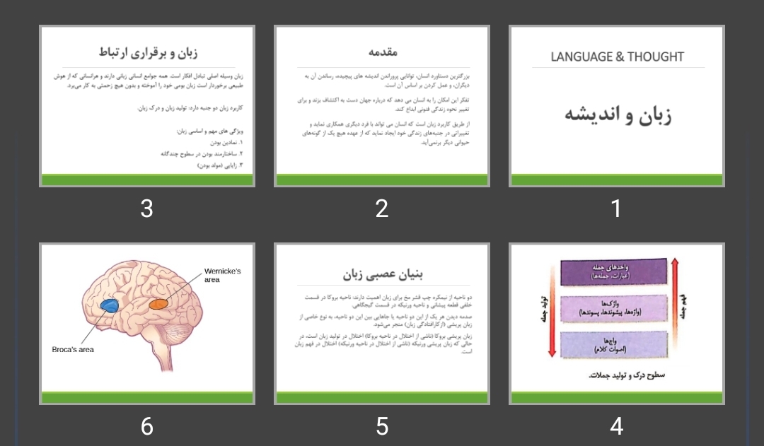 پاورپوینت زبان و اندیشه