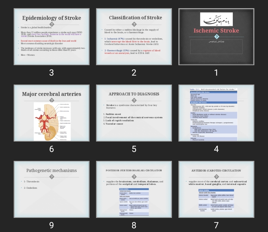 پاورپوینت Ischemic Stroke