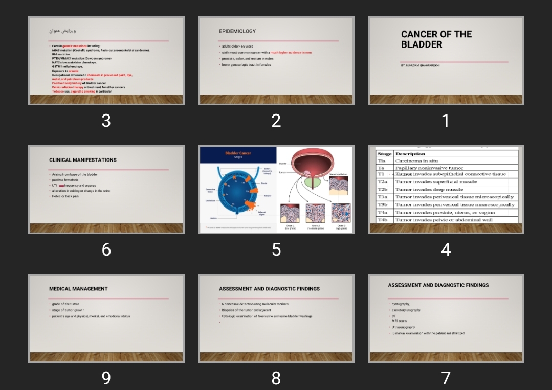پاورپوینت Cancer of the Bladder