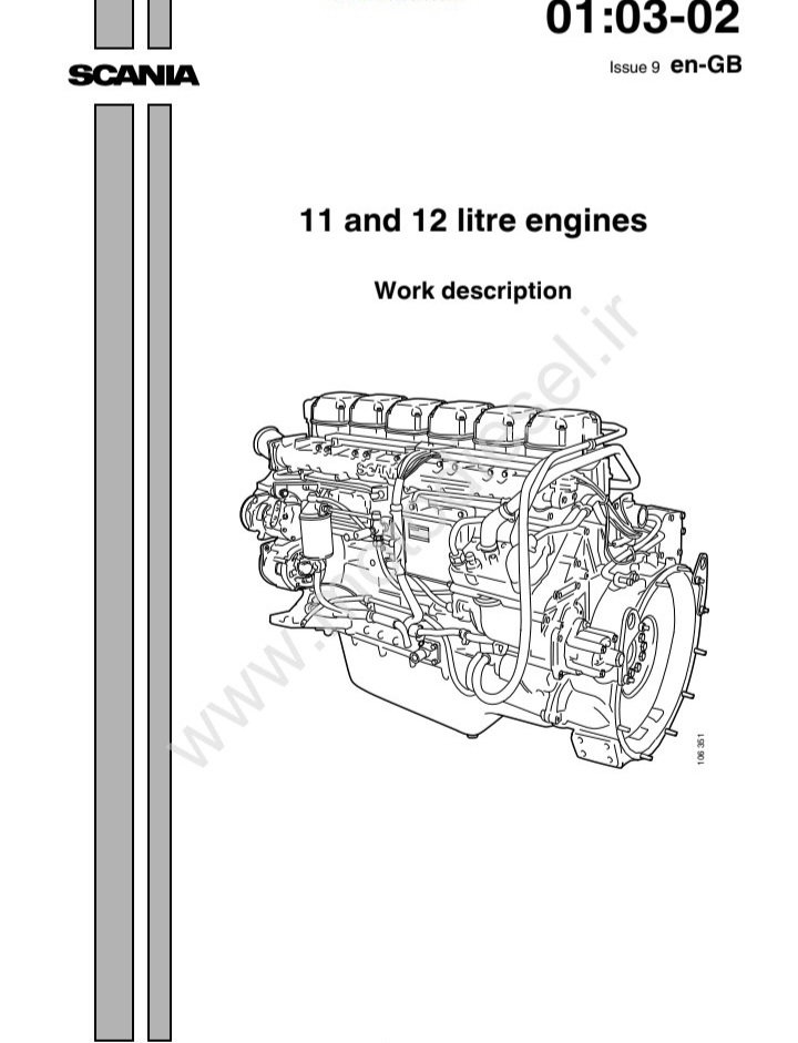 راهنمای تعمیر موتور اسکانیا ۱۱ و ۱۲ لیتری / SCANIA / اورجینال