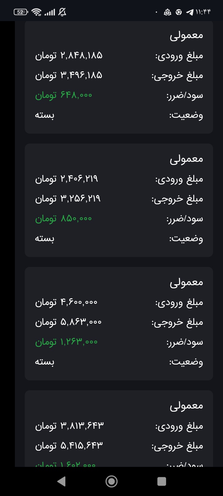 ستاپ های معاملاتی با وین ریت بالای 90%