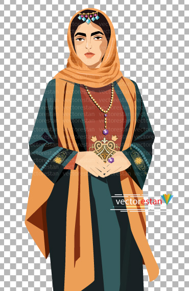 png مدل دخترایرانی محجبه با لباس سنتی و مانتویی