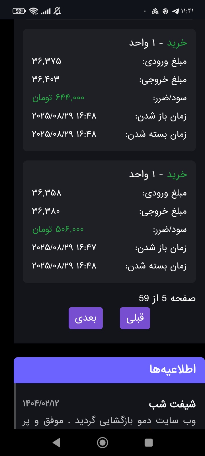 ستاپ های معاملاتی با وین ریت بالای 90%