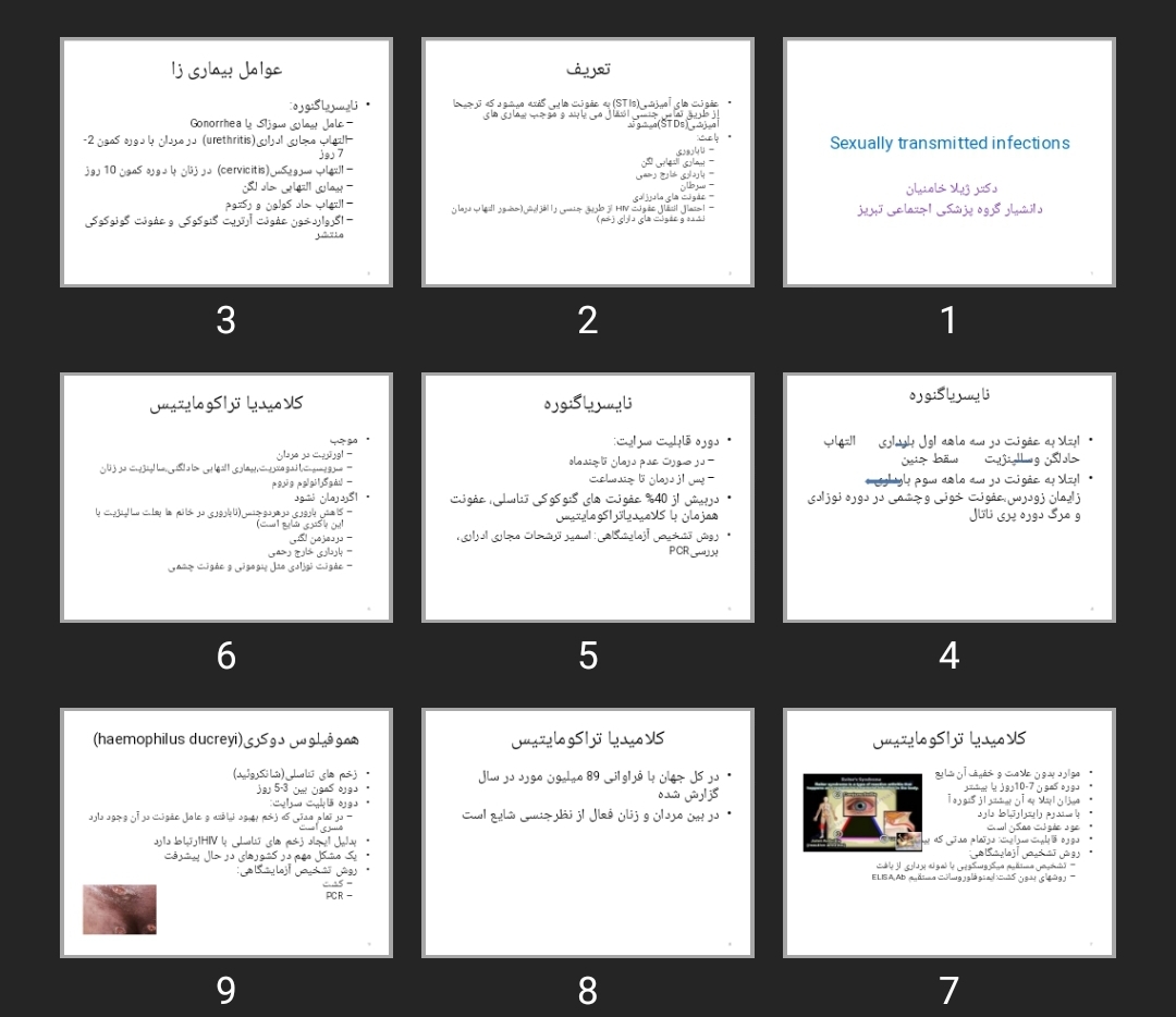پاورپوینت عفونت های منتقله از راه جنسی و ایدز Sexually transmitted infections