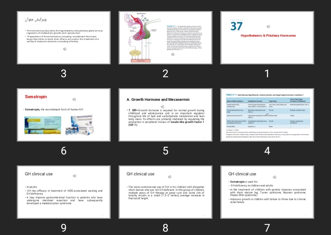 پاورپوینت Hypothalamic & Pituitary Hormones