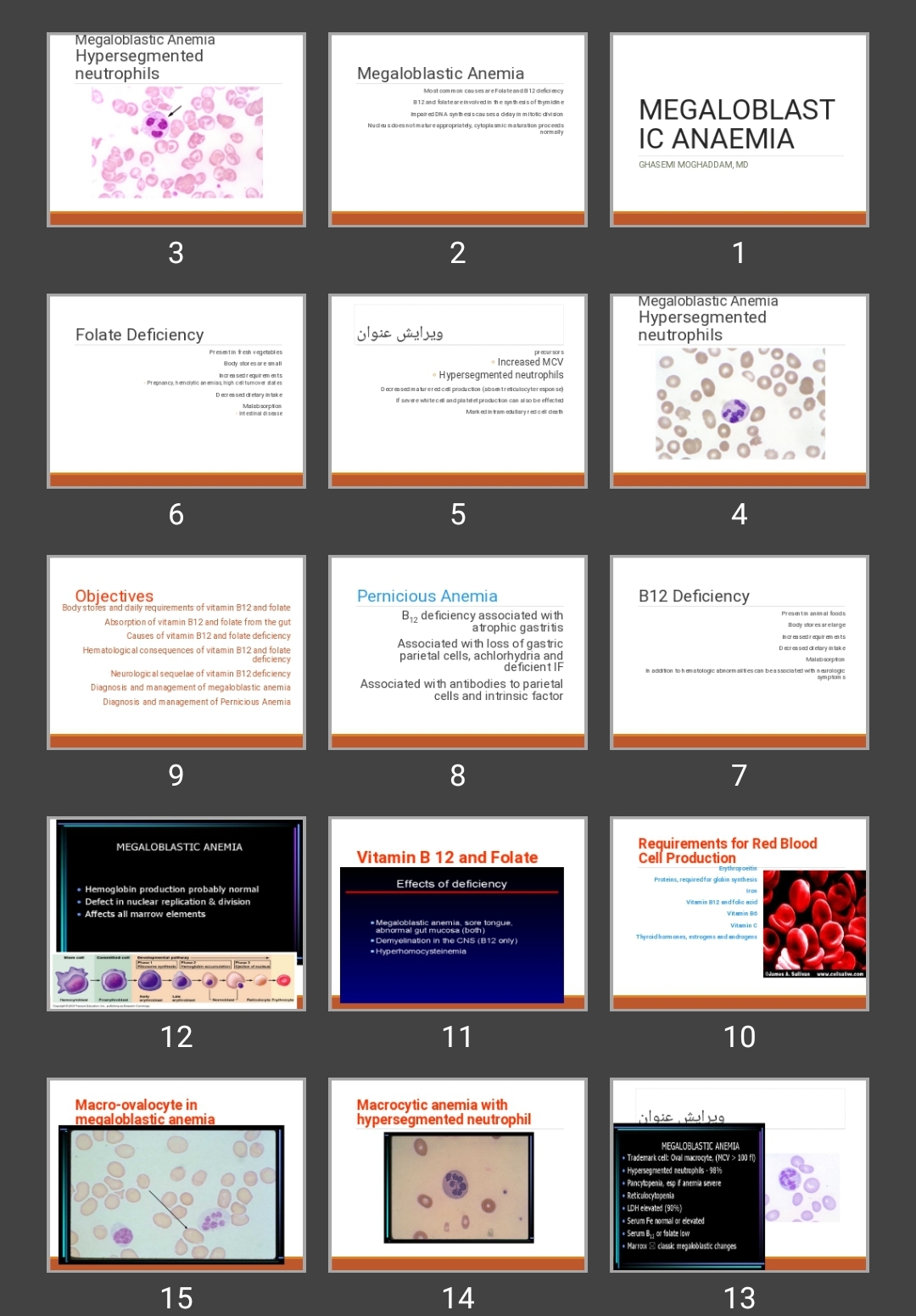 پاورپوینت آنمی مگالوبلاستیک MEGALOBLASTIC ANAEMIA