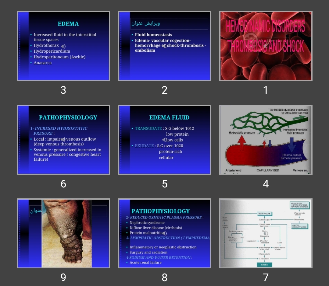پاورپوینت HEMODINAMIC DISORDERSTHROMBOSIS AND SHOCK