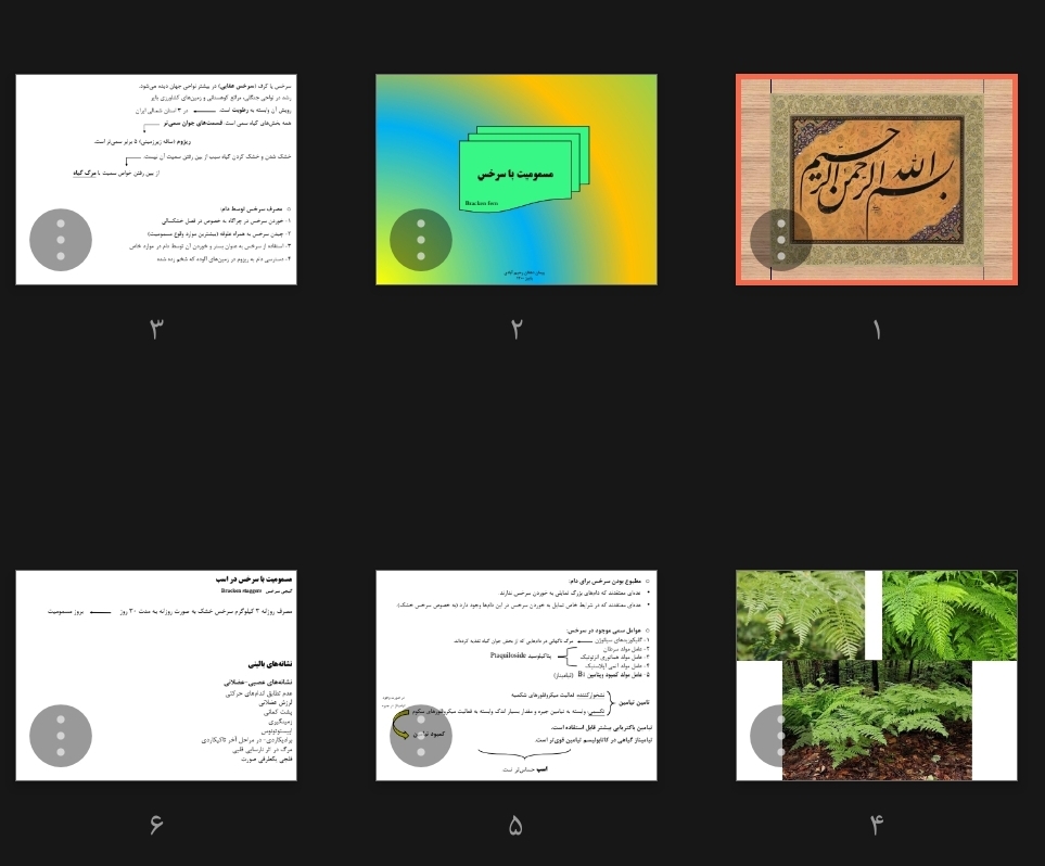 جزوه مسمومیت با سرخس در دام ها