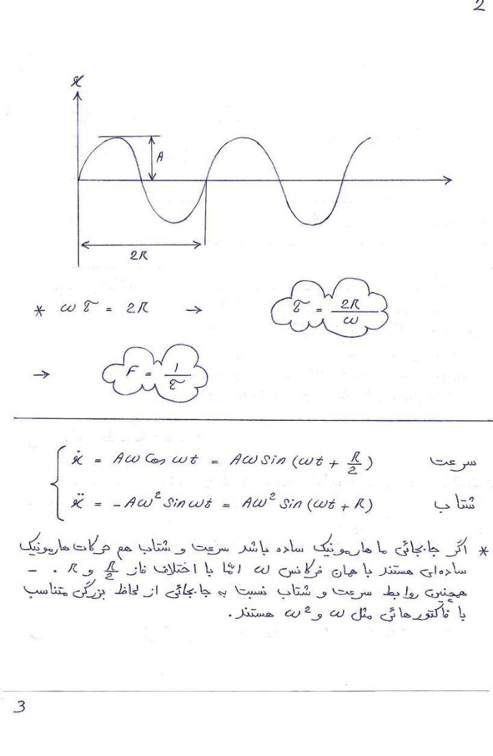 جزوه ارتعاشات مکانیکی/ دست نویس ۱۴۷ ص