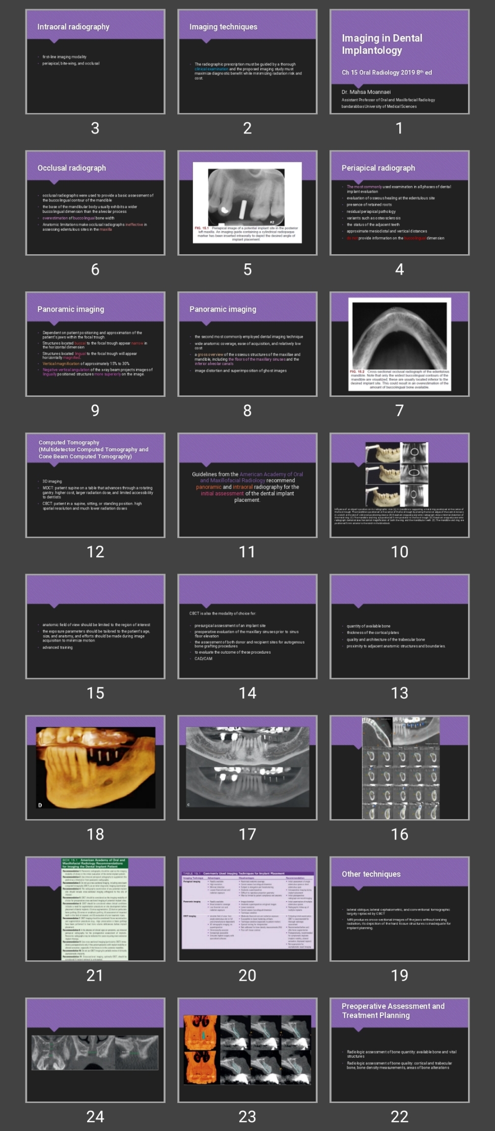 پاورپوینت Imaging in Dental Implantology