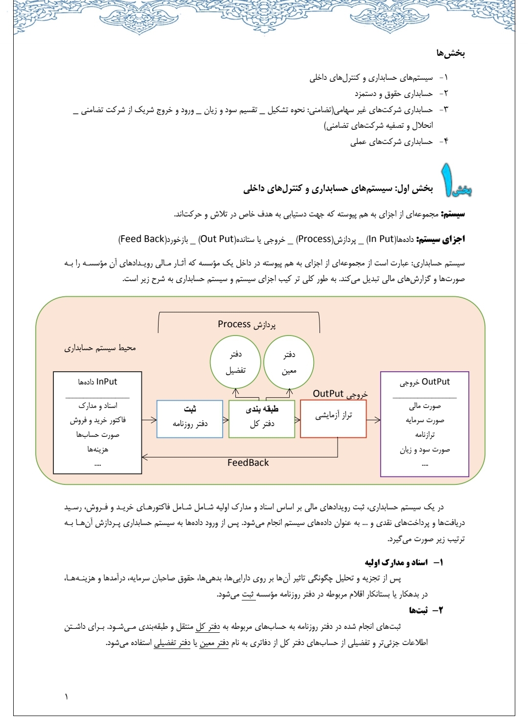 جزوه کامل اصول حسابداری ۲