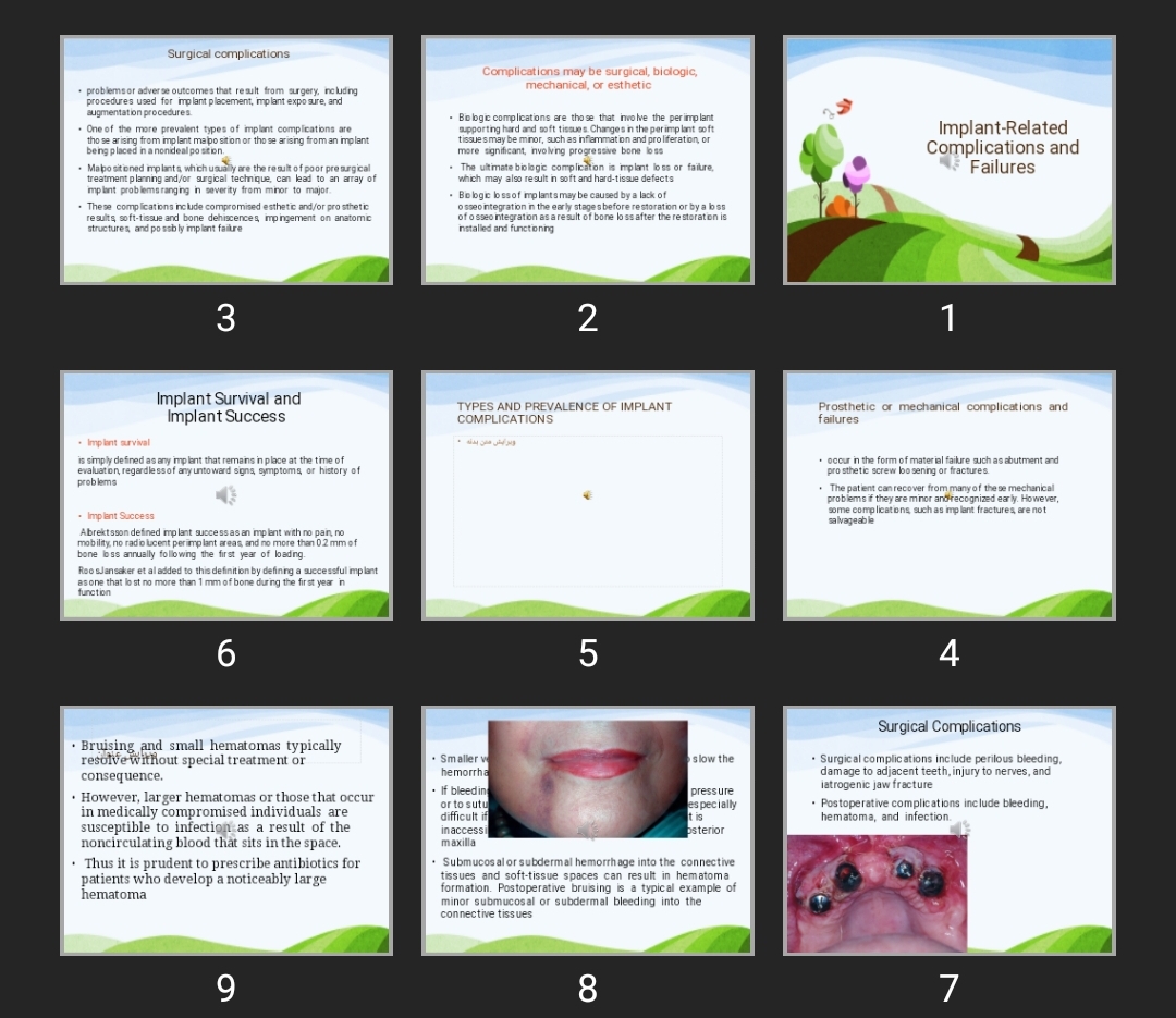 پاورپوینت Implant-Related Complications and Failures